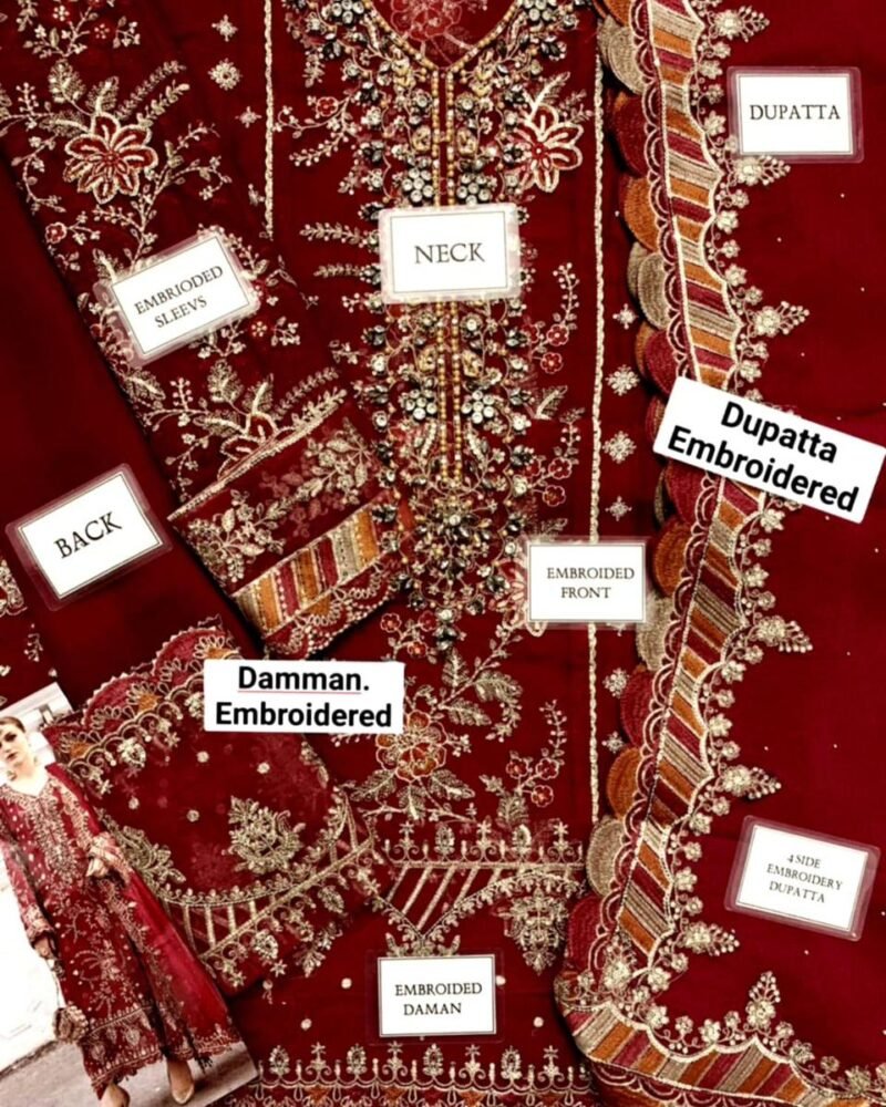 Heavy Embroidery Semi pure Chiffon thumbnail 2